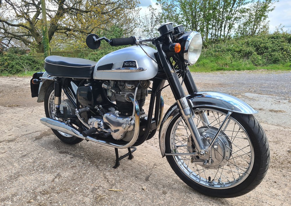 The silver colored Norton finished, looking like new