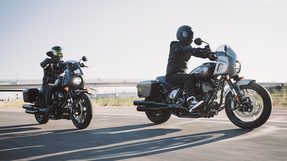 Two Sport Chief RT riders travel down the highway.