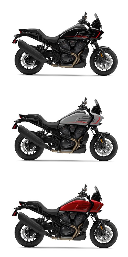 three studio photos of the three available colors