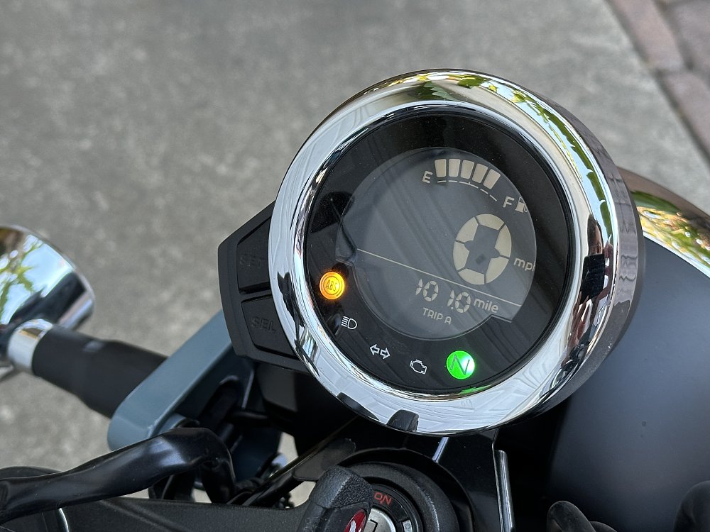 Detail image of the dash display on the 2025 Honda Dax 125.