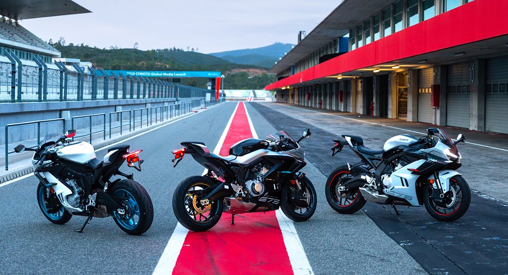three 675s parked on the track