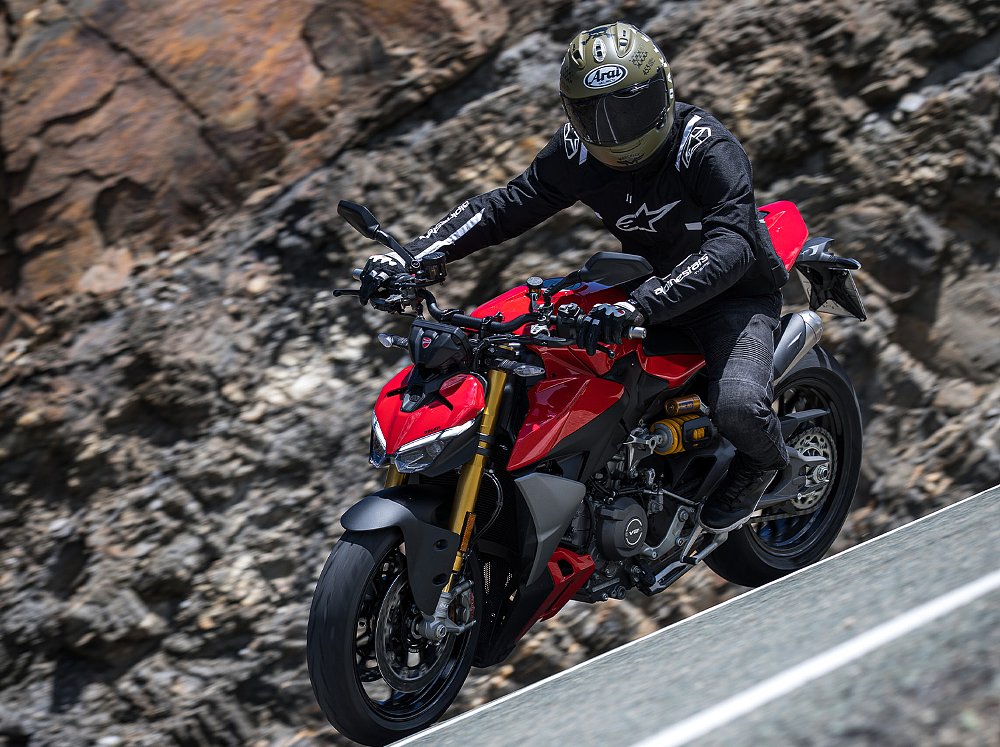 Dustin looks through a turn on the Streetfighter V2 S.