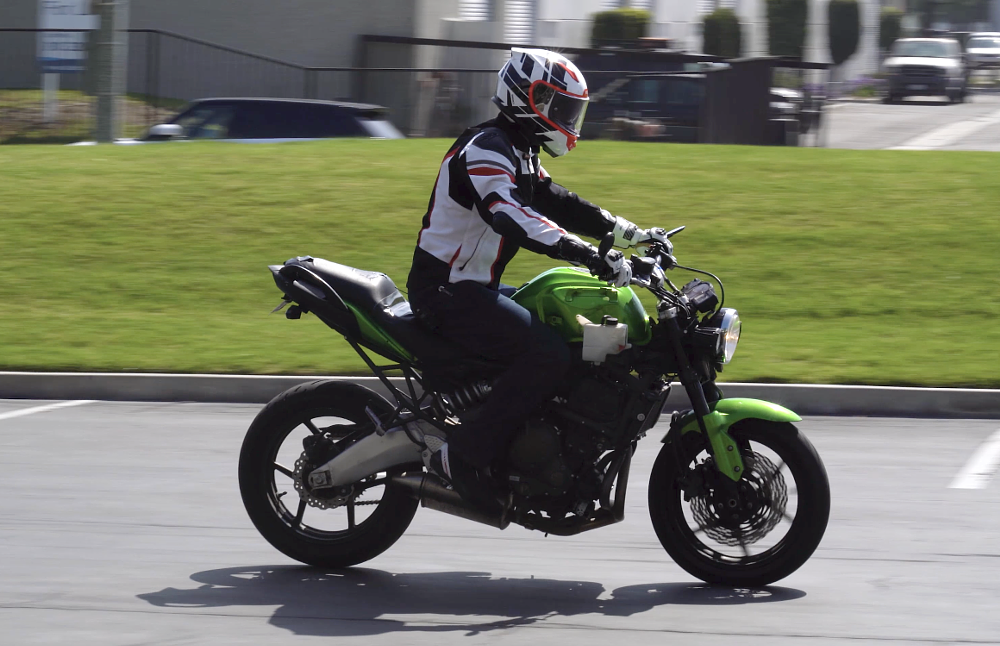 Practicing threshold braking on a motorcycle