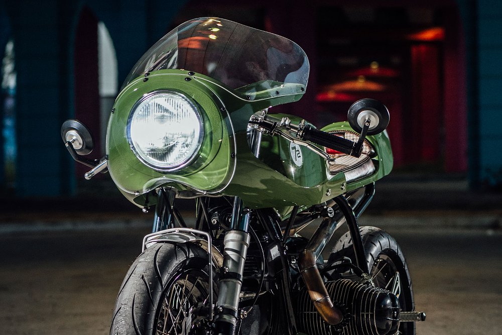 studio photo, front angle view of the motorcycle