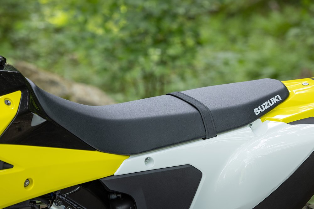 2025 Suzuki DR-Z4S seat detail.