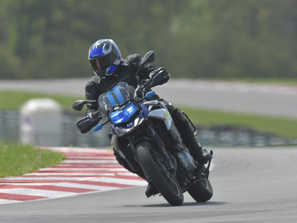 riding on the track at NJMP