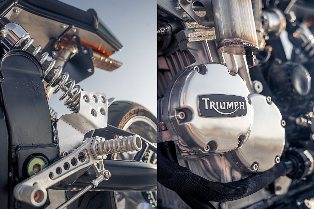 footpegs, engine, and other detail closeups