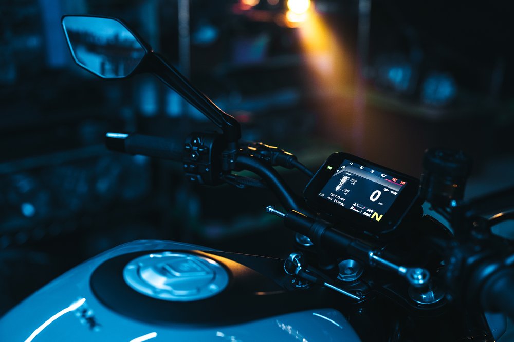 view of the digital display on the 675NK at night