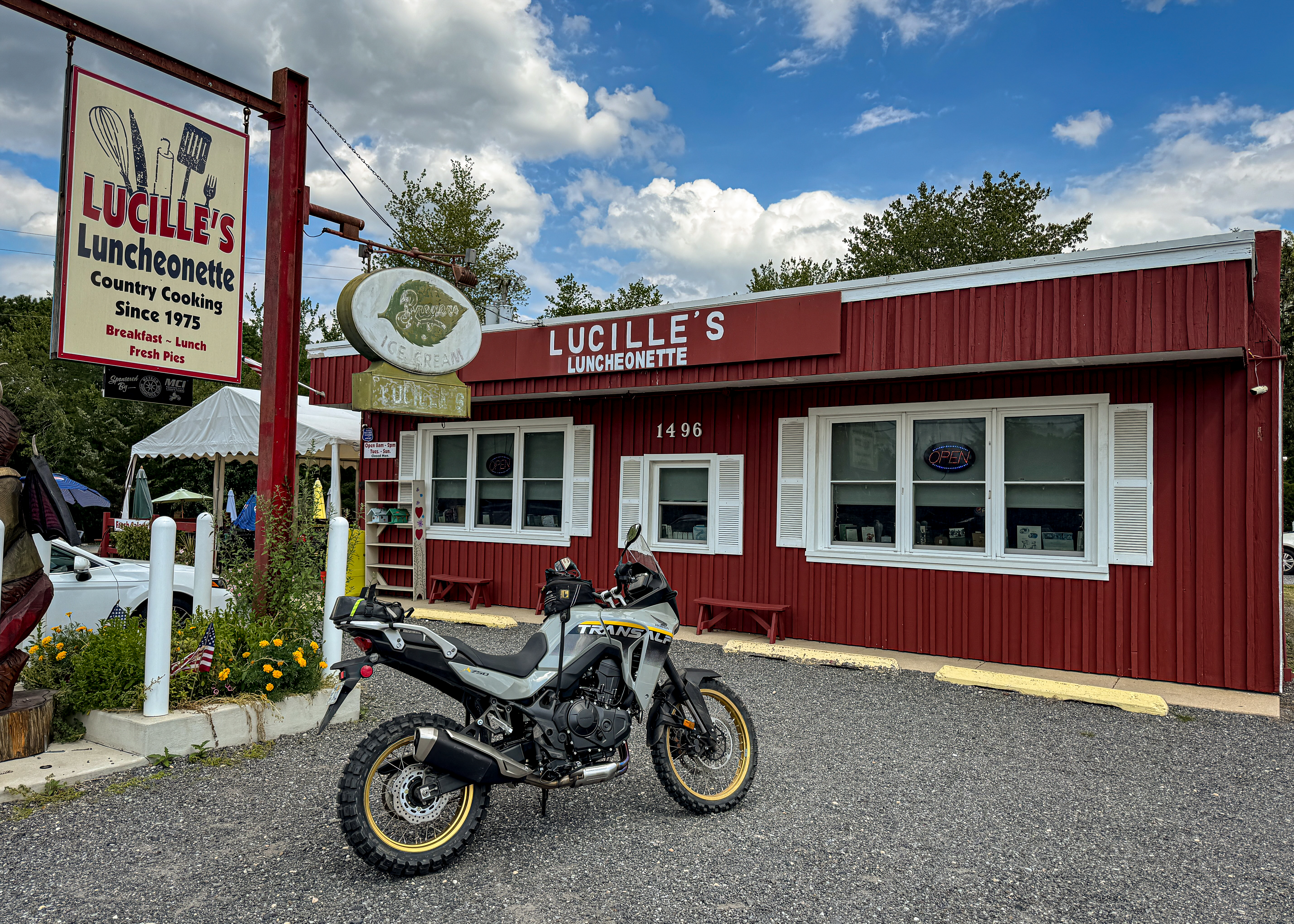 Lucille's Luncheonette and the Honda Transalp