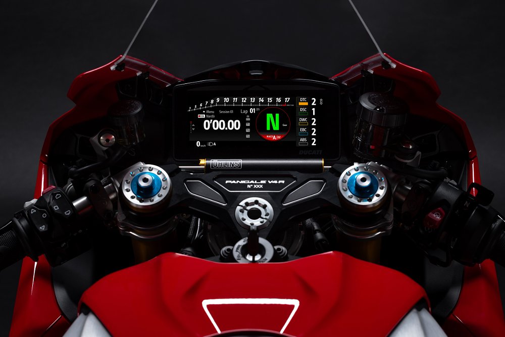 cockpit view showing full-color digital display