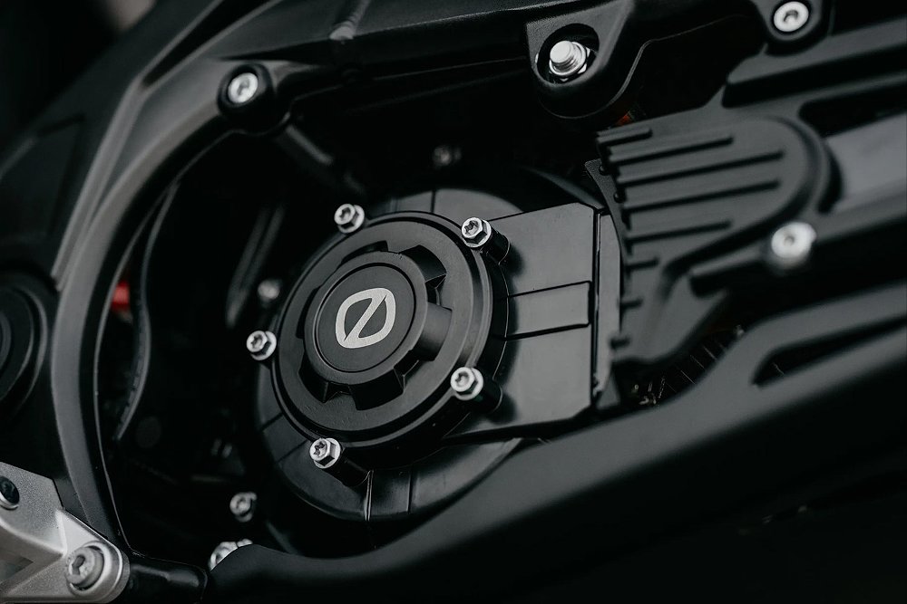 A close-up of the Zero X Line electric motor. 